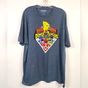 Mighty Morphin Power Rangers Men's Classic Blue Graphic T-Shirt Retro, sz XL